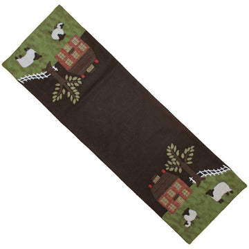 Green Pastures Wool Felt Table Runner 14x42 TR425025