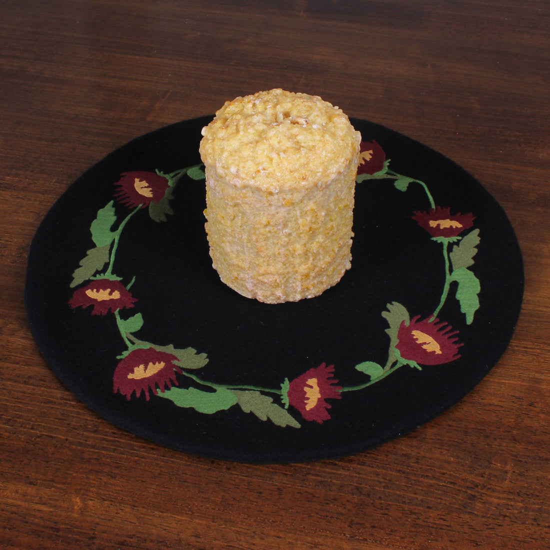 Flowers in Firkin Candle Mat- Set of Two - Home Collections by Raghu