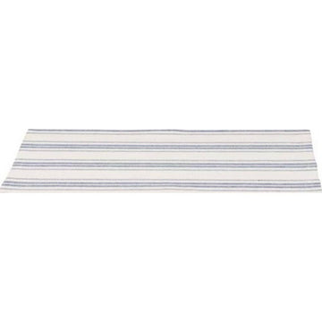 Grain Sack Stripe 45" Table Runner Colonial Blue - Cream - Home Collections by Raghu