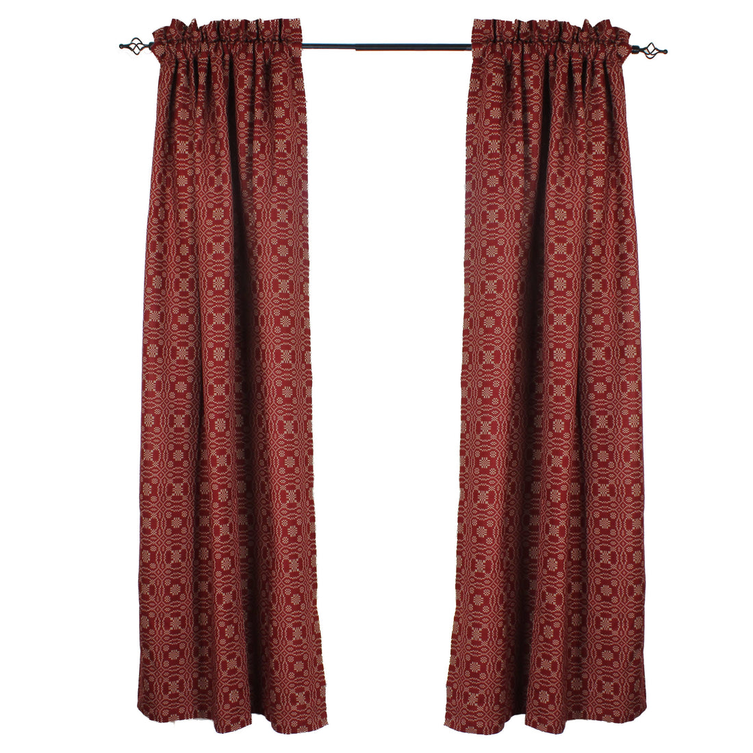 Lover's Knot  Barn Red 63 Inpanels- Lined - Home Collections by Raghu