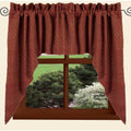 Barn Red-Oat Philmont Jacquard Swag - Lined - Home Collections by Raghu