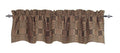 Trenton Jacquard Nutmeg Black Red Valance  - Home Collections by Raghu