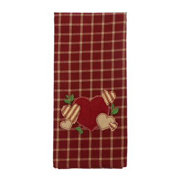 Bunches of Hearts Towel- Set of Two - Home Collections by Raghu