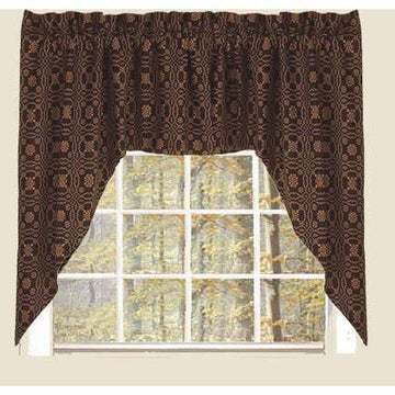 Black - Mustard Loverƒ?????s Knot Jacquard Swag - Lined - Home Collections by Raghu