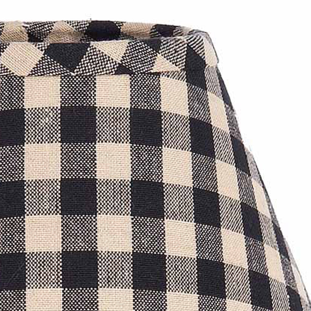 Black-Nutmeg Heritage House Check Black 10" Lampshade - Home Collections by Raghu