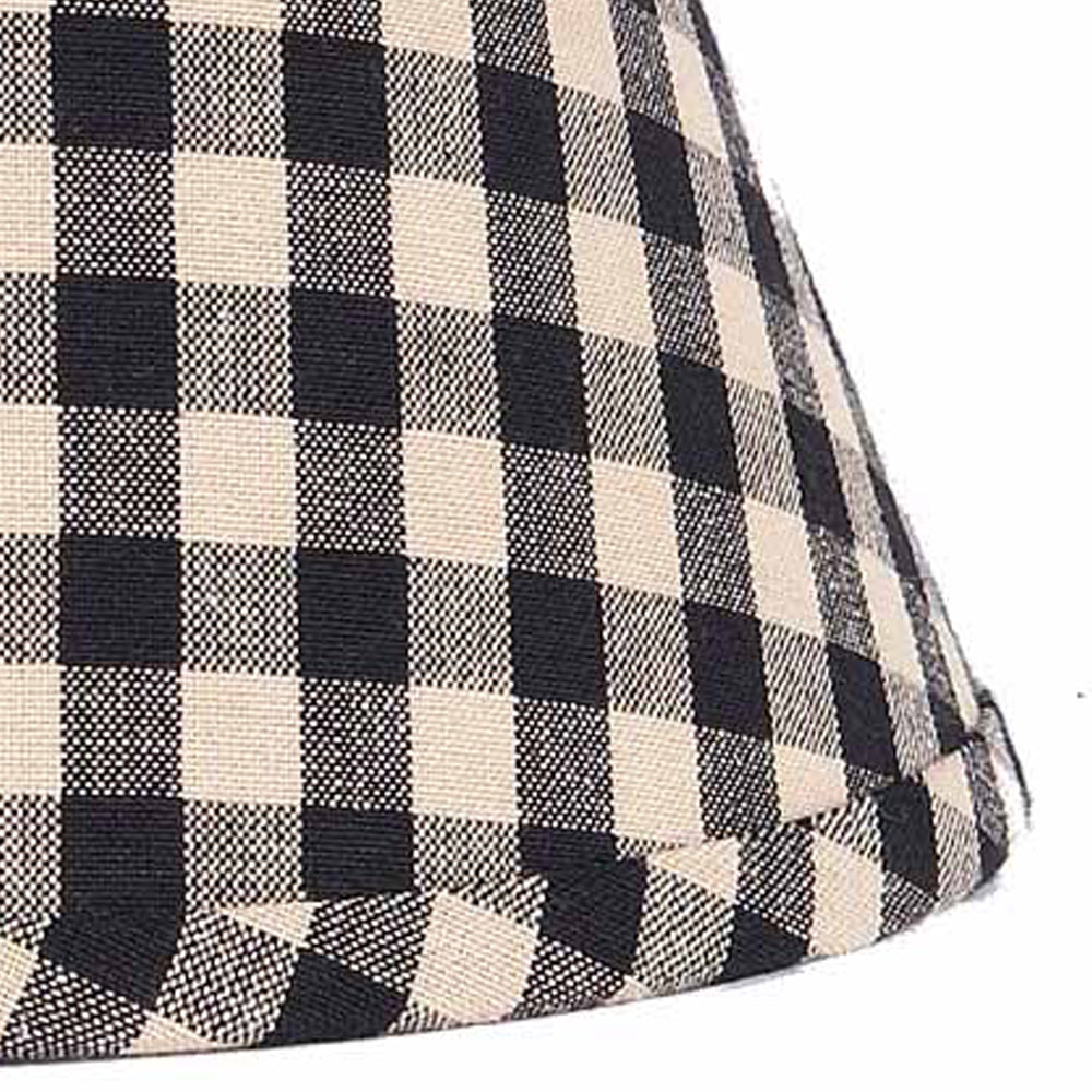 Black Nutmeg Heritage House Check Black 10" Lampshade - Home Collections by Raghu