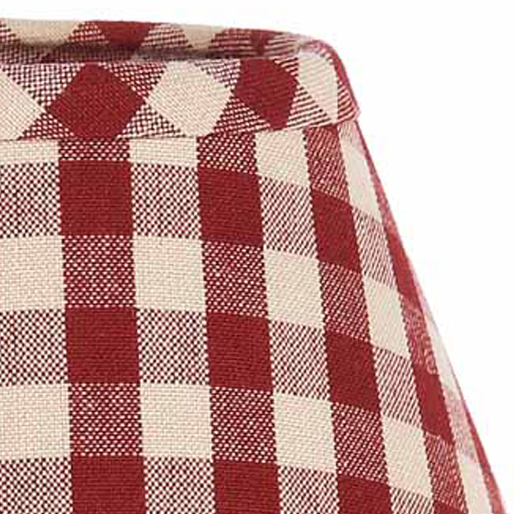 Barn Red Nutmeg Heritage House Check Barn Red 10" Lampshade - Home Collections by Raghu