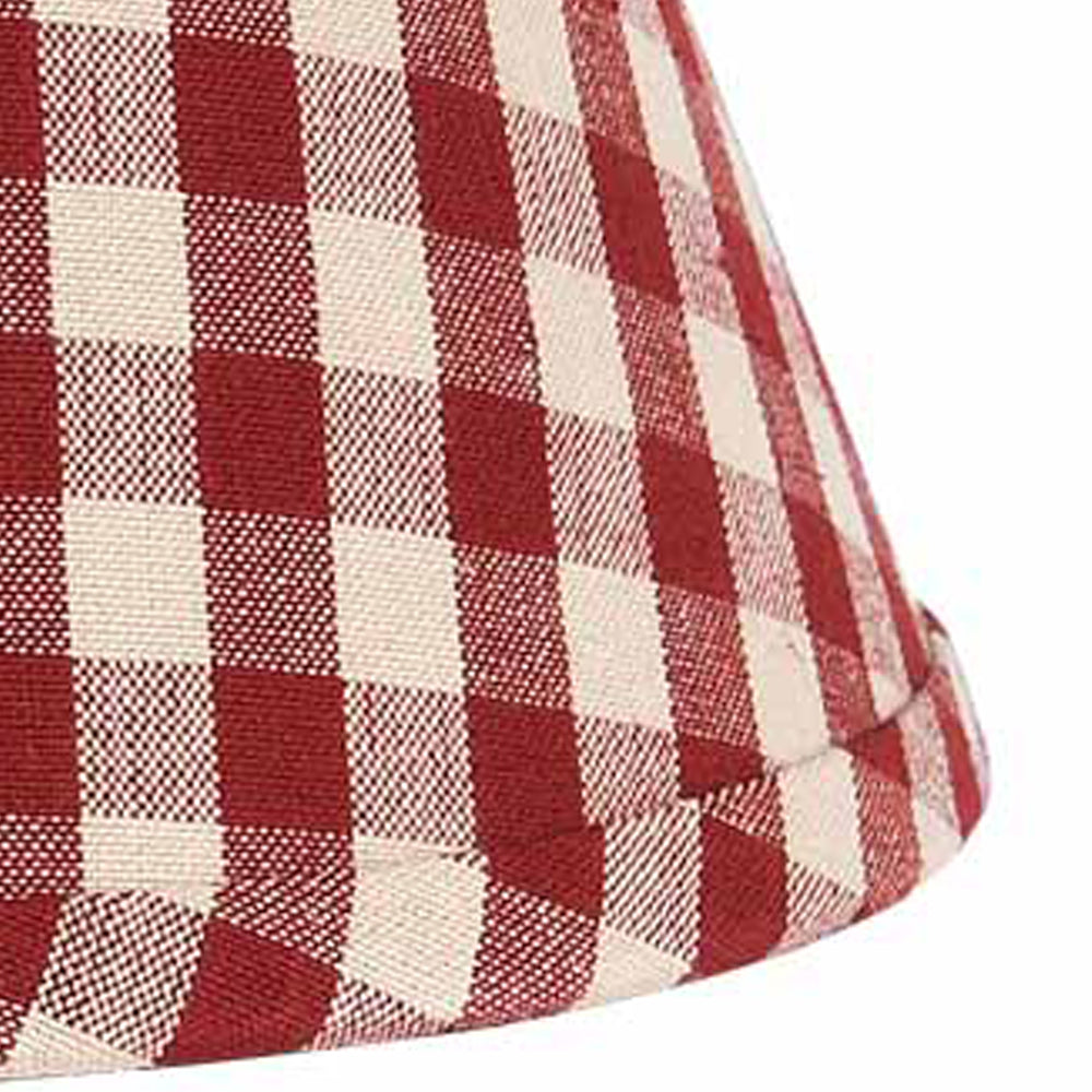 Barn Red Nutmeg Heritage House Check Barn Red 10" Lampshade - Home Collections by Raghu
