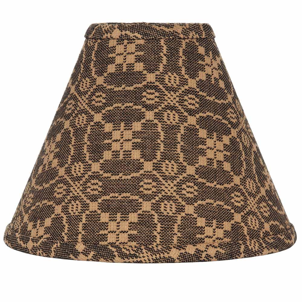 Black-Tan Marshfield Jacquard 10" Lampshade - Home Collections by Raghu