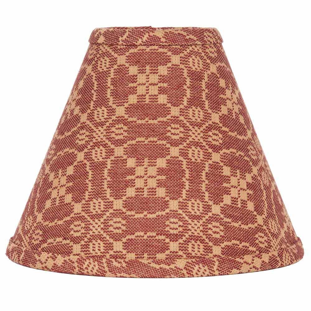 Barn Red-Tan Marshfield Jacquard 10" Lampshade - Home Collections by Raghu