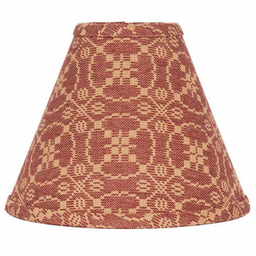 Barn Red-Tan Marshfield Jacquard 10" Lampshade - Home Collections by Raghu