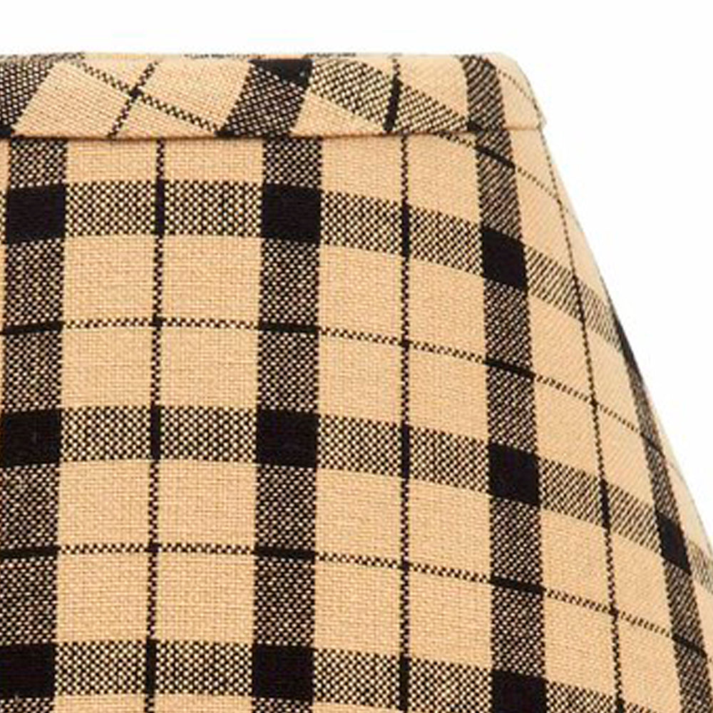 Black Nutmeg Salem Check Black 10" Lampshade - Home Collections by Raghu