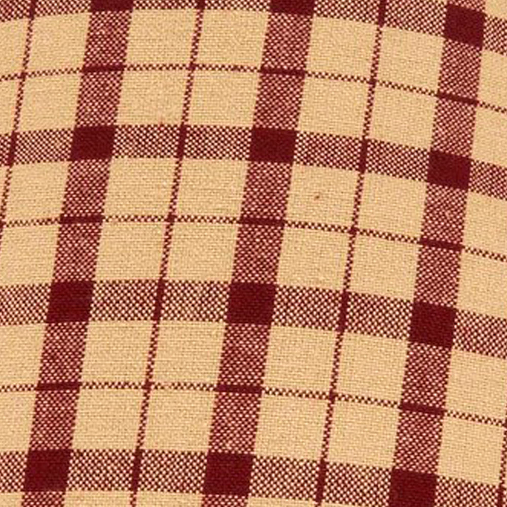 Barn Red Nutmeg Salem Check Barn Red 10" Lampshade - Home Collections by Raghu