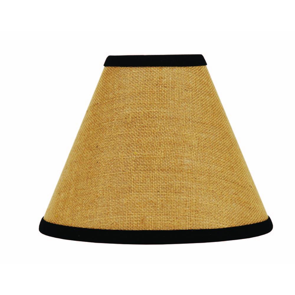 Black - Wheat Burlap Stripe 10" Lampshade - Home Collections by Raghu