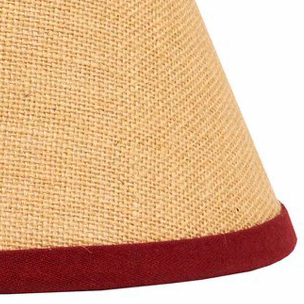 Barn Red Wheat Burlap Stripe 10" Lampshade - Home Collections by Raghu