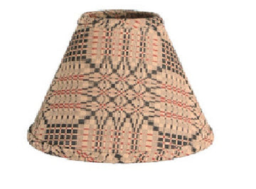Trenton Jacquard Nutmeg Black Red Lampshade  - Home Collections by Raghu