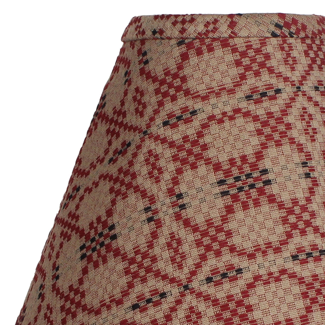 Kendall Jacquard Red 10 In Lamp Shade - Home Collections by Raghu