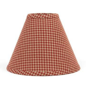 Barn Red-Oat Newbury Gingham 10" Lampshade - Home Collections by Raghu