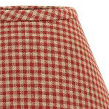 Barn Red-Oat Newbury Gingham 10" Lampshade - Home Collections by Raghu
