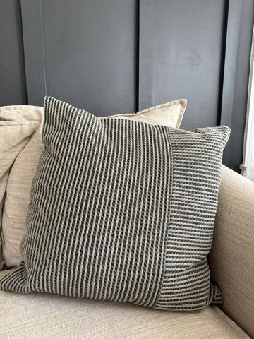 Midnight Sand Textured Stripe Pillow