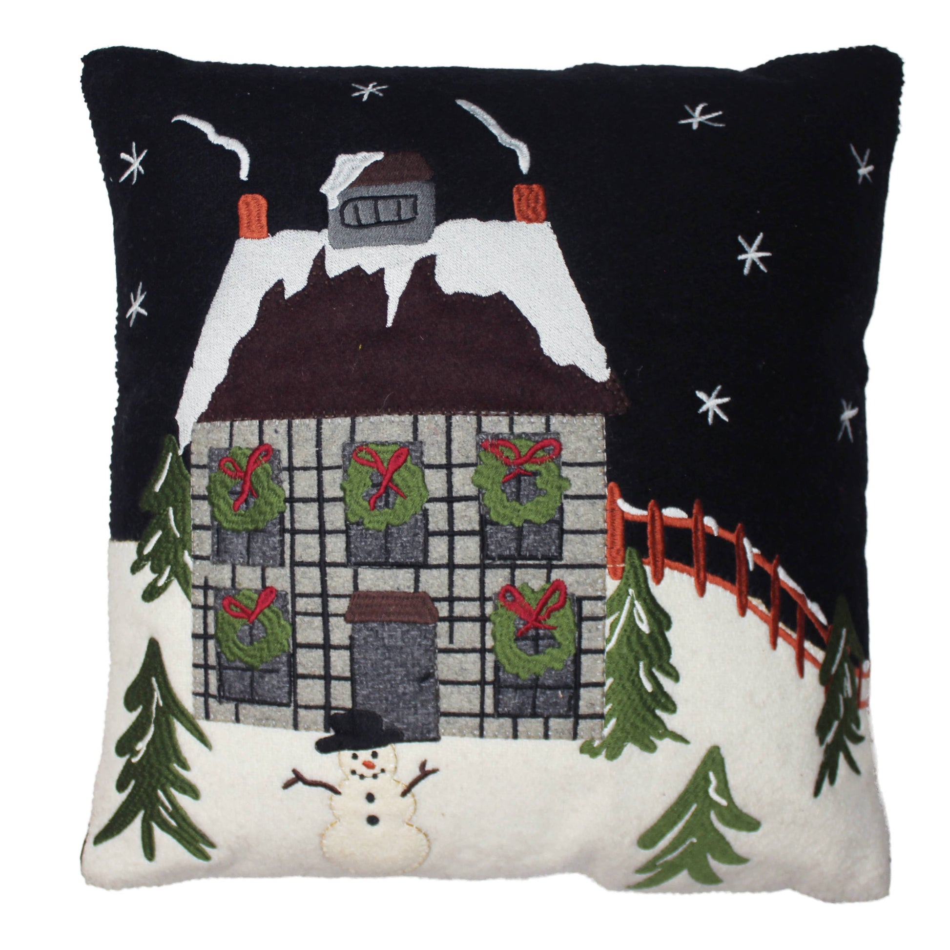 Home for the Holidays Wool Pillow 14 In - Home Collections by Raghu