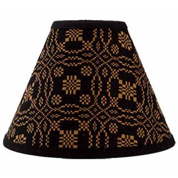 Black - Mustard Loverƒ?????s Knot Jacquard 14" Lampshade - Home Collections by Raghu