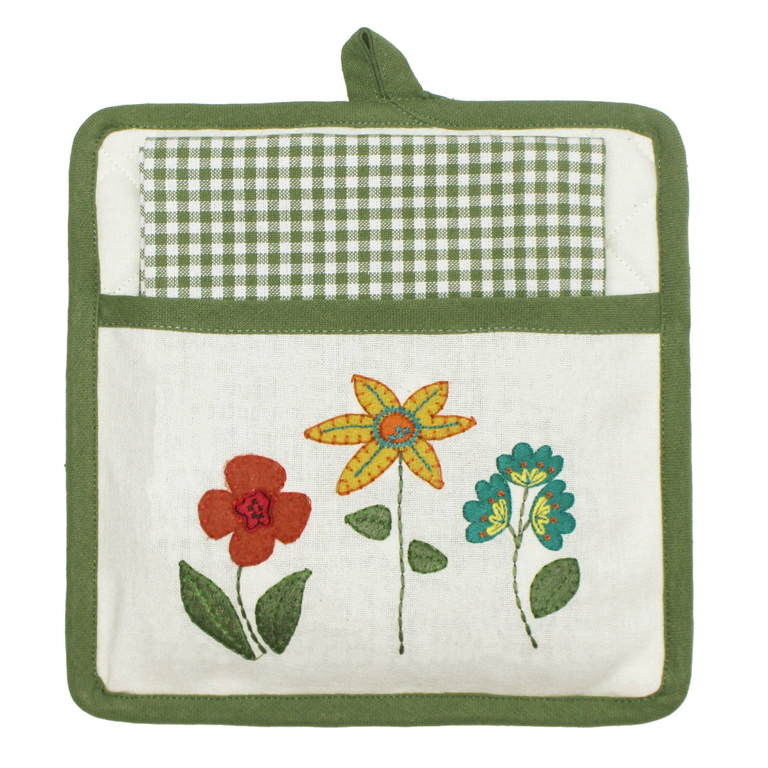 Flowers Pocket Potholder Set - Home Collections by Raghu