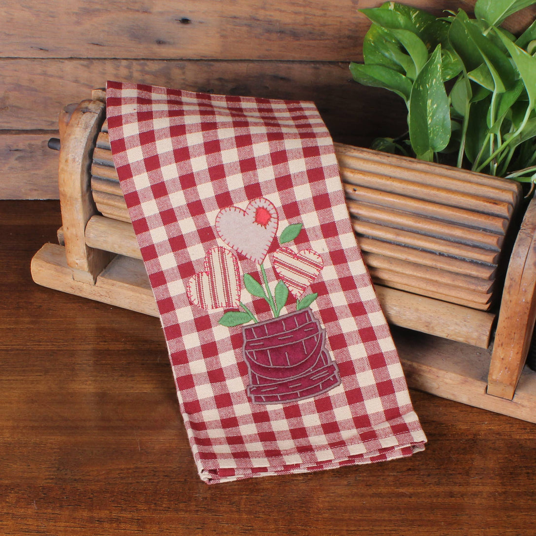 Hearts in Firkin Towel- Set of Two - Home Collections by Raghu