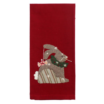 Christmas Bunny Towel- Set of Two - Home Collections by Raghu