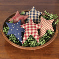 Freedom Fabric Stars set of 5 Ornament - Home Collections by Raghu
