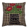 Flowers in Firkin Pillow 14 In - Home Collections by Raghu