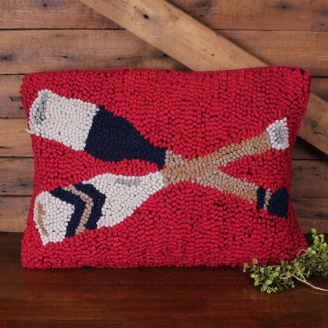 Oars Hooked Pillow 14 In x 20 In - Home Collections by Raghu