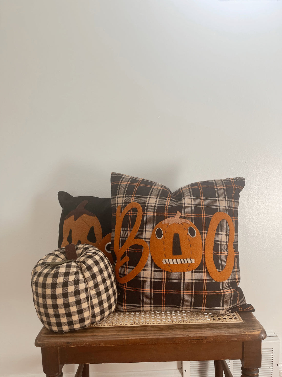 Stuffed Pumpkin Ornament 8" x 6" Heritage House Black - Nutmeg - Home Collections by Raghu