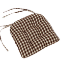 Black Nutmeg Heritage House Check Black Chair Pad - Home Collections by Raghu