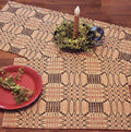 Trenton Jacquard Nutmeg Black Red Placemat  - Home Collections by Raghu