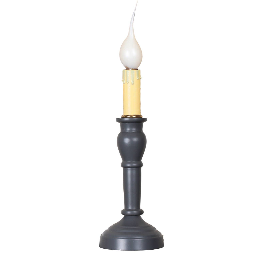Wellington Spindle Lamp - Pewter Gray - Home Collections by Raghu