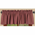 Barn Red-Oat Newbury Gingham Valance - Lined - Home Collections by Raghu