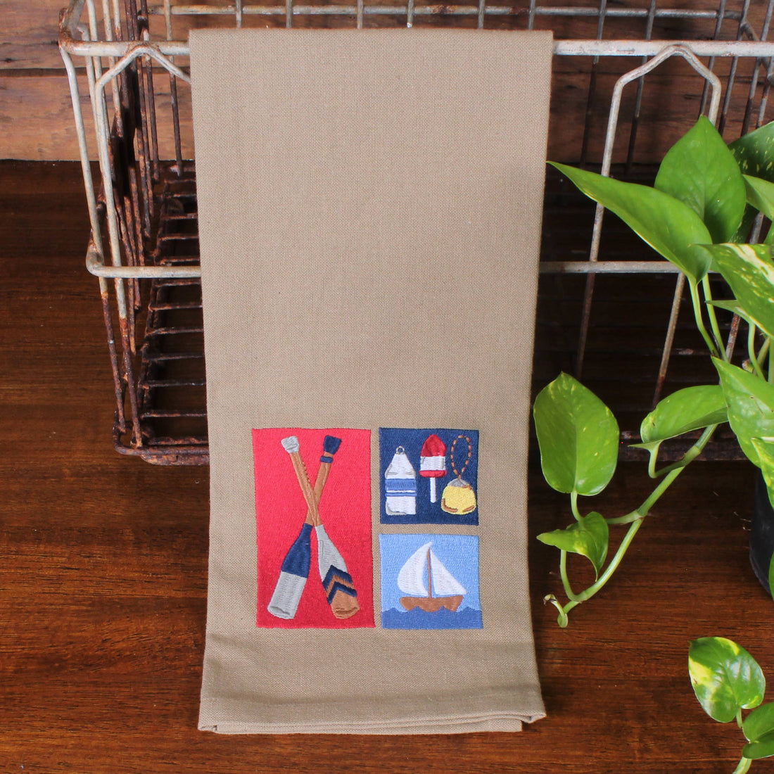 Nautical Icons Towel- Set of Two - Home Collections by Raghu