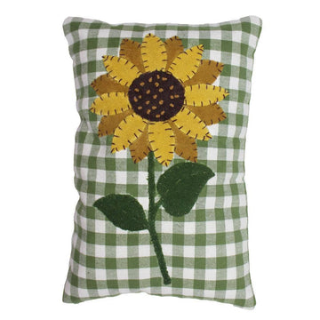Sunflower Sage Check Pillow 8x12 PL810559