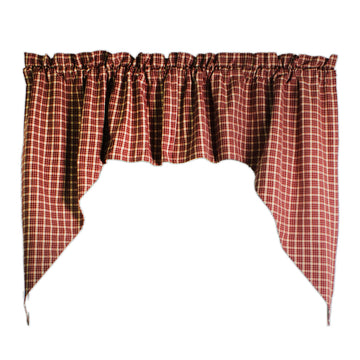 Appleton Barn Red Plaid Swag SW113017- Home Collections by Raghu