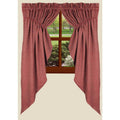 Barn Red-Oat Philmont Jacquard Gathered Swag - Lined - Home Collections by Raghu