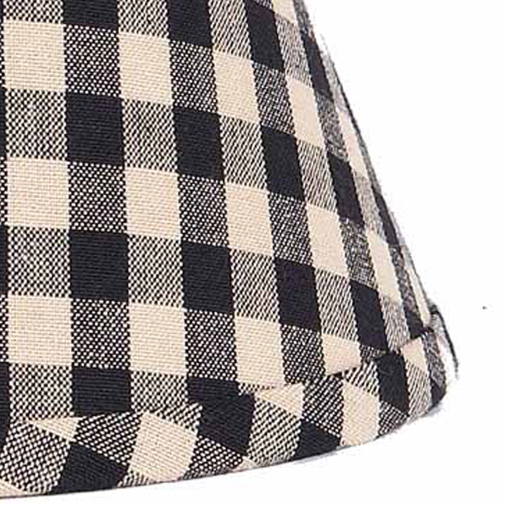 Black Nutmeg Heritage House Check Black 12" Lampshade - Home Collections by Raghu