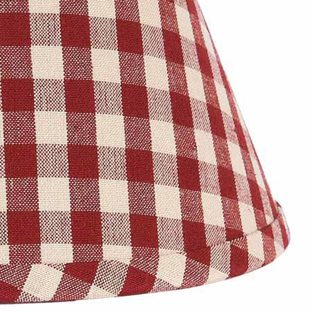 Barn Red Nutmeg Heritage House Check Barn Red 12" Lampshade - Home Collections by Raghu