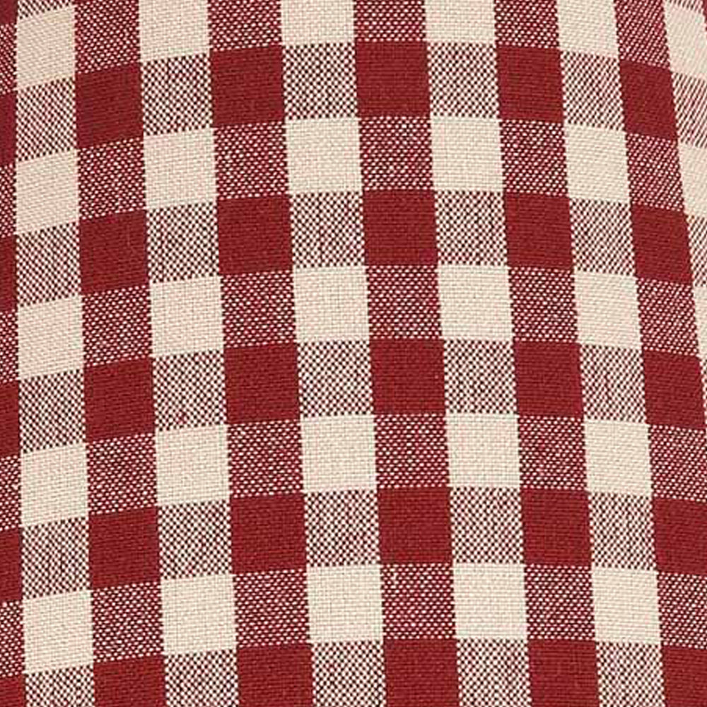 Barn Red Nutmeg Heritage House Check Barn Red 12" Lampshade - Home Collections by Raghu