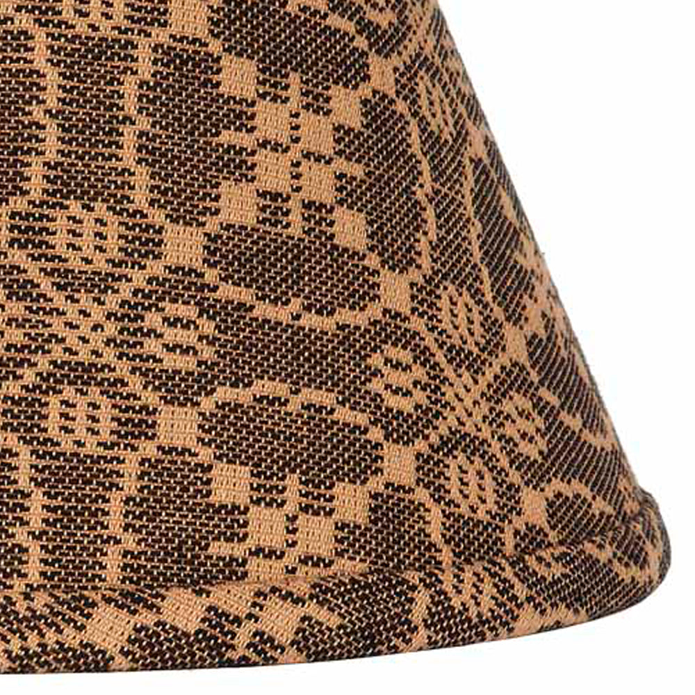 Black-Tan Marshfield Jacquard 12" Lampshade - Home Collections by Raghu