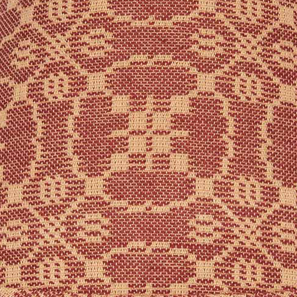 Barn Red Tan Marshfield Jacquard 12" Lampshade - Home Collections by Raghu