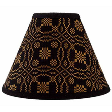 Black - Mustard Loverƒ?????s Knot Jacquard 12" Lampshade - Home Collections by Raghu