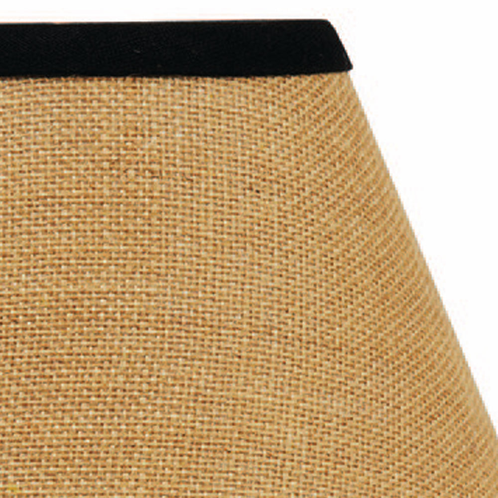 Black Wheat Burlap Stripe 12" Lampshade - Home Collections by Raghu