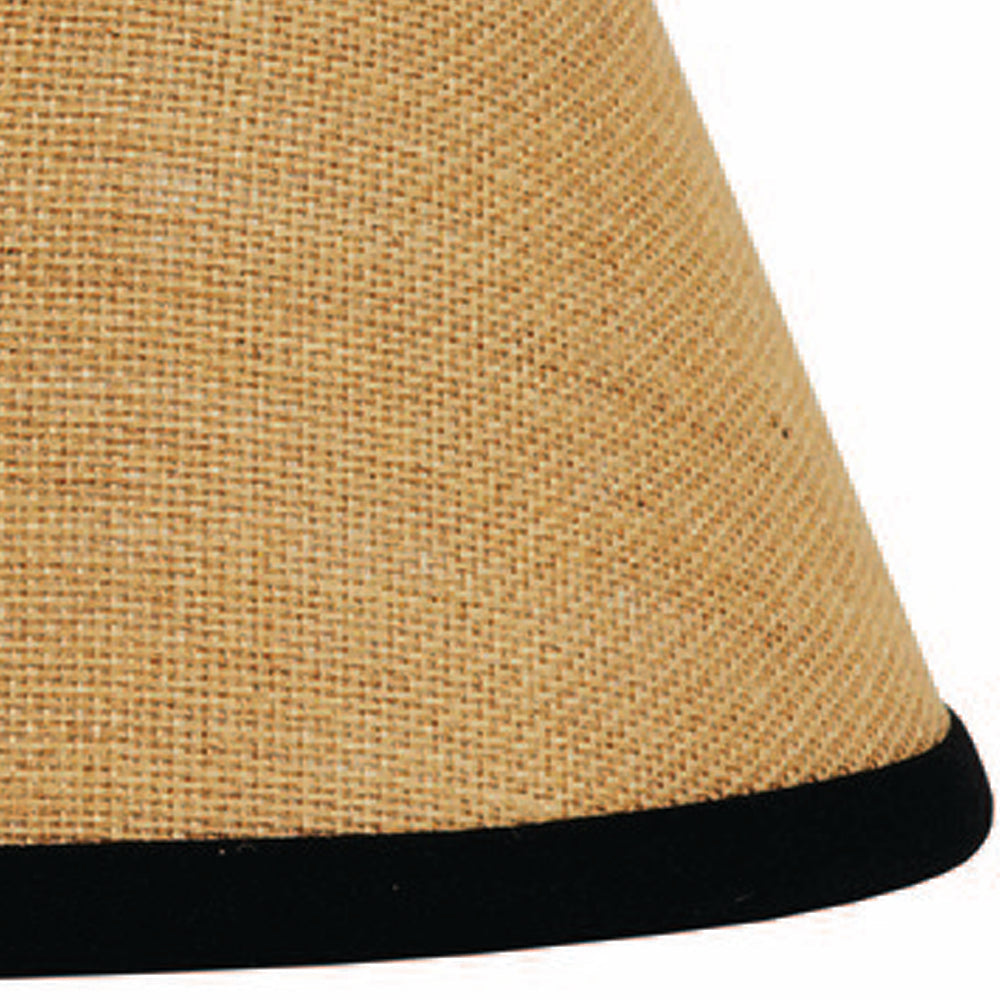 Black Wheat Burlap Stripe 12" Lampshade - Home Collections by Raghu