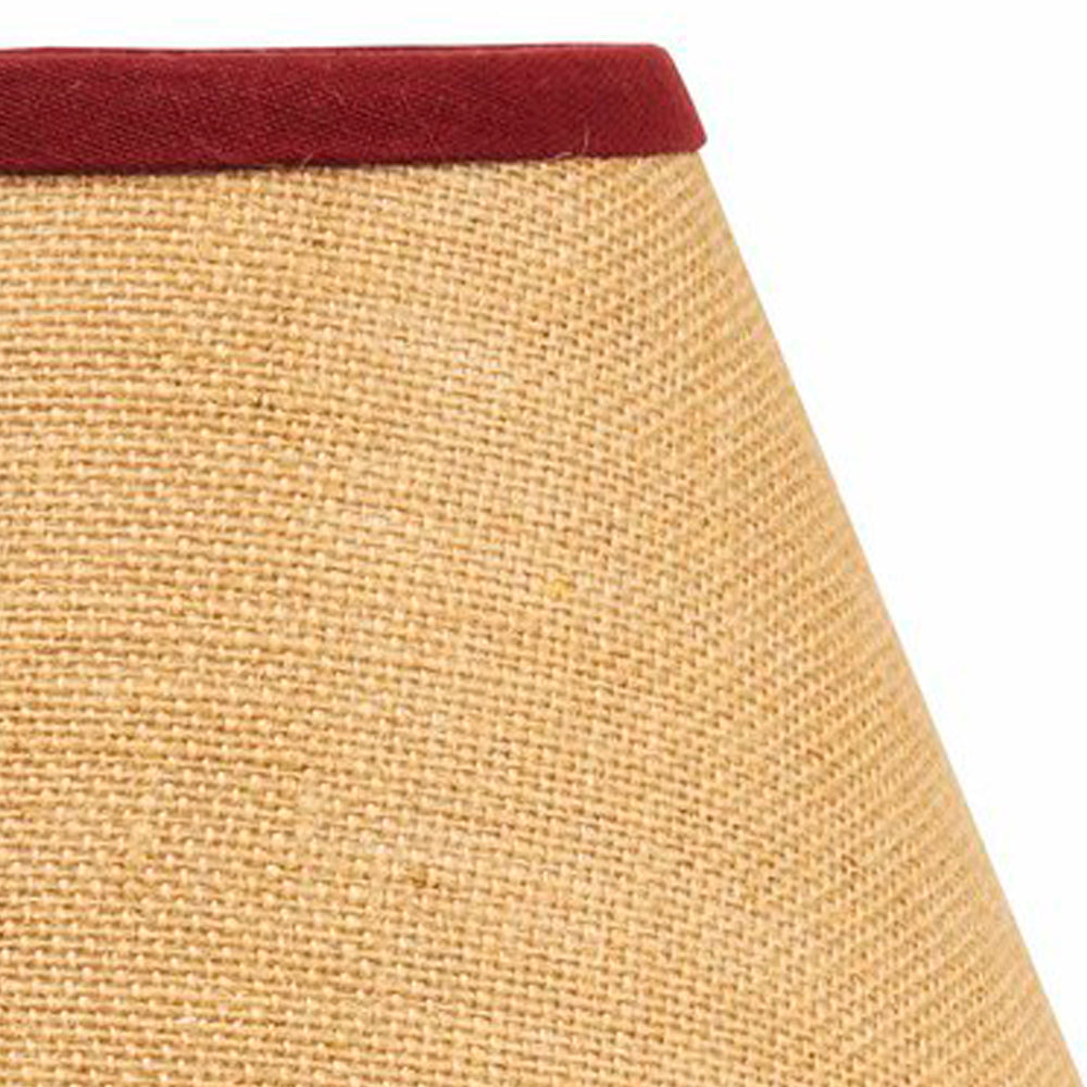 Barn Red Wheat Burlap Stripe 12" Lampshade - Home Collections by Raghu